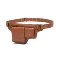 thumbnail image 3 of Riñonera para mujer, accesorio de diseño retro, de piel sintética versátil, ideal como regalo para festivales, con cinturón ajustable Marrón, 3 of 8