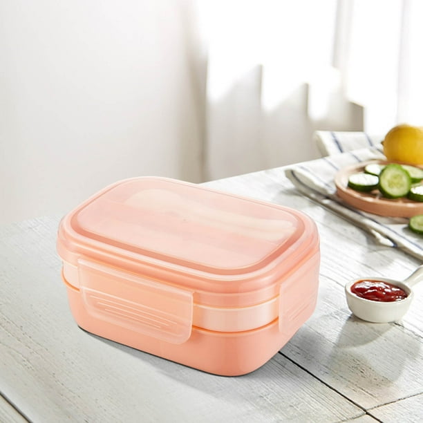 Fiudx Caja Bento Apilable, Gran Capacidad de 1900 Ml, Diseño a Prueba de Fugas, Incluye Tenedor, Cuchara y Cuchillo, Apto para Microondas, Congelador y Lavavajillas, Ideal para El Trabajo, Picnic, Es