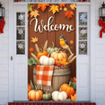thumbnail image 2 of Harvest Theme Welcome Banner Autumn Leaves Pumpkin Decoration Thanksgiving for Front Porch Fall Decor Home Decoration Party Decoration, 2 of 9