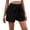 Black, variant on Nfurl Summer Shorts for Women Elegant Adjustable Tie Knot High Waisted Pull on Wide Leg Shorts with Pockets Casual Beach Vacation Black,S