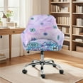 thumbnail image 2 of Xixirimido Boho Mandala Swivel Office Arm Chair Covers Stretch Soft Desk Chair Slipcovers, Curved Back Leisure Armrest Chair Protector Accent Dining Chair Cover, 2 of 7
