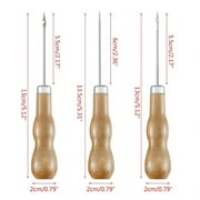 BOOYOU Wooden Handle Shoes Repairing Awl Leather Shoe Sewing Cobbler Tool DIY Craft