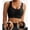 Black, variant on Women Racerback Seamless Bralette Wirefree Yoga Sports Bra Blue Low Impact Lounge Top Removable Pads Comfort,Size M
