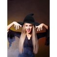 thumbnail image 1 of Sombrero de mago Sombrero de bruja de Halloween Sombrero de bruja de lana de punto Sombrero de mago Sombrero de ganchillo de ala gruesa para mujer Accesorio de disfraz de cosplay de fiesta de Hallowe JAMW Sencillez, 1 of 4