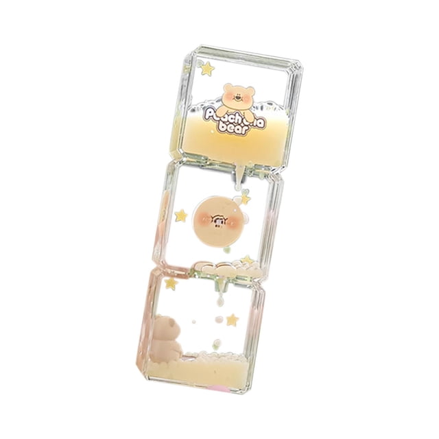 Temporizador de burbujeo de movimiento líquido Amarillo perfke Reloj de arena con temporizador líquido