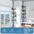 thumbnail image 4 of Lolsea 4-Tier Rustproof Tension Shower Caddy, Bathtub Shampoo Storage Bathroom Organizer with 4 Upgrade Large Capacity Adjustable Baskets, Adjustable from 23 to 125 inches, 4 of 8