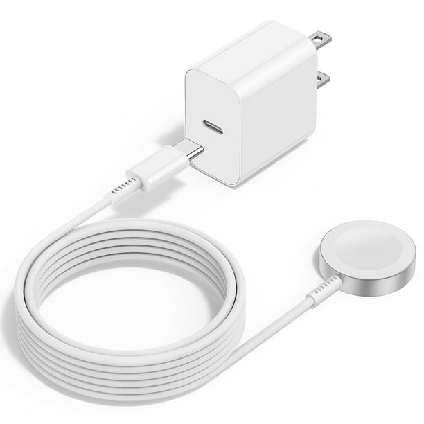Cargador Gyusity Apple Watch magnético rápido USB-C de 6 pies con 20 W