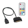 thumbnail image 6 of 5V 3Pin ARGB to SATA 15Pin Power Adapter with Remote Control for PC Custom Lighting Effects, 6 of 10