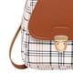 thumbnail image 5 of Mochila pequeña para mujer de 19 pulgadas con hebillas de metal, ideal para viajar y con estilo a cuadros perfectos, 5 of 8