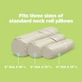 thumbnail image 5 of Cotton Fabric 5x14" Neck Roll Pillowcase - Soft Washable Sateen Weave Pillow Cover - Made in USA, Natural, 5 of 9