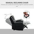 thumbnail image 4 of HOMCOM Fauteuil Inclinable pour Salon avec Repose-Pieds et Poches Latérales, 4 of 10