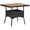 Black, variant on vidaXL Outdoor Dining Table Patio Table with Storage Solid Acacia Wood PE Rattan