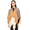 Taupe/Cream/Ivory, variant on , Juno Ruana Taupe/Camel/Ivory sleeveless outer garment hangs loosely over the shoulders