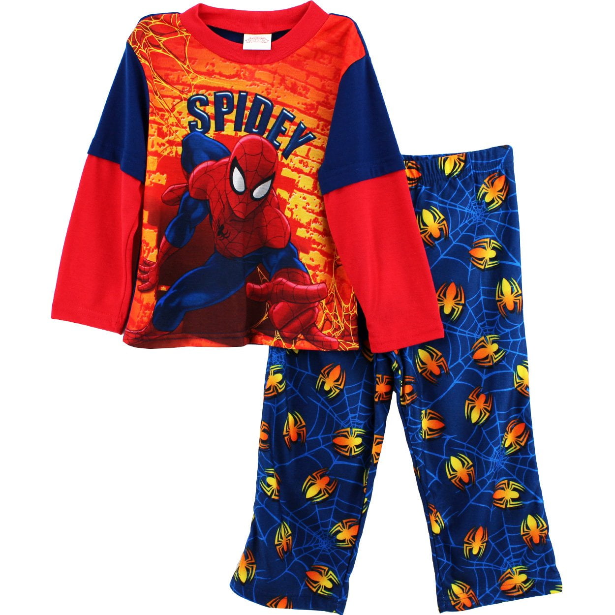 Marvel SpiderMan 2 PC Long Sleeve Pajama Set Boy Size 8