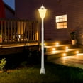 thumbnail image 2 of Outsunny 77" Solar Lamp Post Light, Aluminum Outdoor Street Lamp, White, 2 of 9
