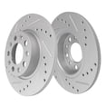 thumbnail image 5 of Detroit Axle - 4pc Brake Rotors for 17-22 Jeep Compass 15-22 Renegade 16-22 Fiat 500X, Drilled Slotted Brake Rotors 2018 2019 2020 2021: 12.01" Front and 10.94" Rear Rotor, 5 of 8