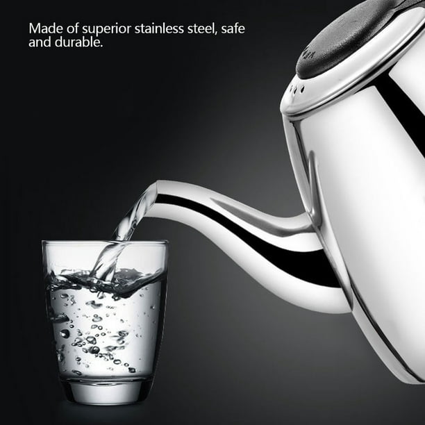 Tetera de Té para Estufa de 1,2 L, Tetera de Acero inoxidable, Hervidor de Agua de Fondo Plano, Calentador de Agua Caliente Con Antideslizante para acampar, Cocina Casera