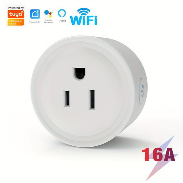 QJUHUNG Graffiti WiFi Smart Socket Remote Control Timer Switch Support Smart Speaker Voice Control Google Assistant Support