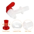 thumbnail image 4 of Unique Bargains Beverage Dispenser Replacement Spout, 2Set Plastic Water Dispenser Spigot Replacement Faucet (Red White), 4 of 7