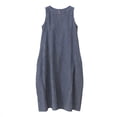 thumbnail image 5 of Sentmoon Robe de Fête Grande Taille Été 2026 à Rayures Sans Manches à Col Rond Robes de Golf pour Femmes avec Poches Coupe Régulière pour le Travail et le Bureau S, 5 of 5