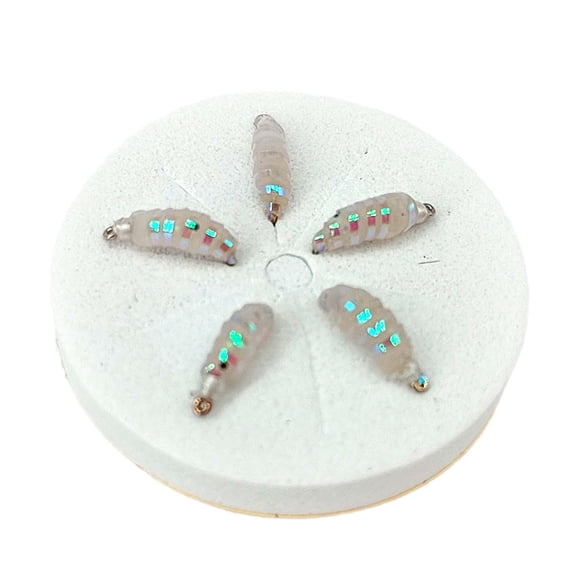 VONKY 5Pcs Fly Fishing Lures Trout Lures Artificial High Portable Simulation Baits Size 12 White 12#