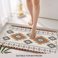thumbnail image 6 of Southwest Geometric Doormat Outdoor Entrance 18"x30", Western Beige Grey Boho Vintage Wooden Absorb Moisture Dirt Door Mats, Non-Slip Rubber Backing Floor Mats Indoor, Low-Profile Front Door Rugs, 6 of 9