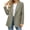 Gray, variant on Women Blazer Jacket Oversized Notched Lapel Double Breasted Long Sleeve Coat Solid Casual Loose Business Work Office Outerwear Gray S