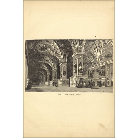 24"x36" Gallery Poster, vatican library rome 1881