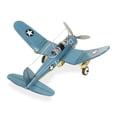 thumbnail image 5 of 14.5" Blue and Yellow 1942's World War II Navy F4 Corsair Tabletop Decoration, 5 of 5