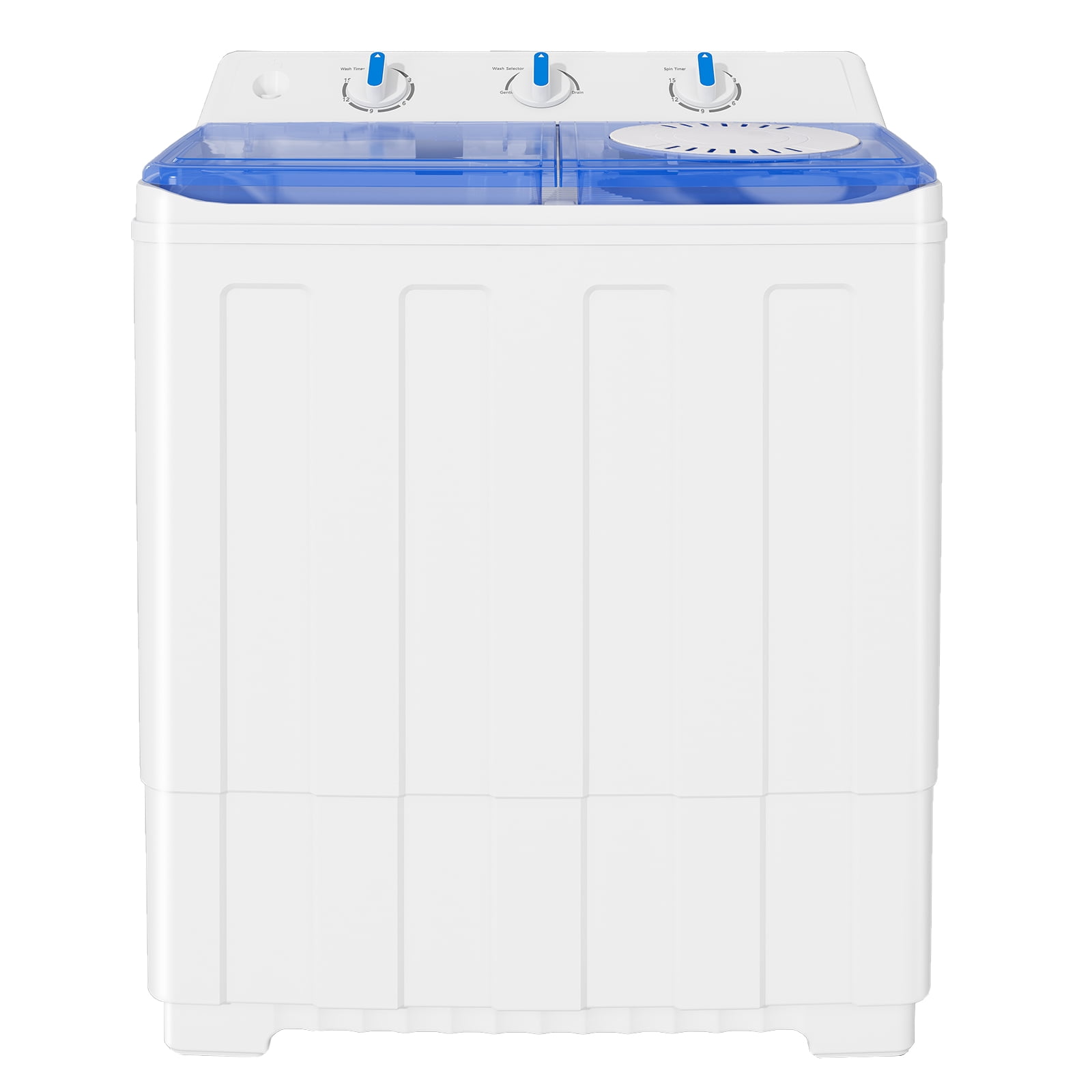 TABU Portable Washing Machine,17.6lbs Compact Twin Tub Washer & Dryer with Drain Pump,Blue
