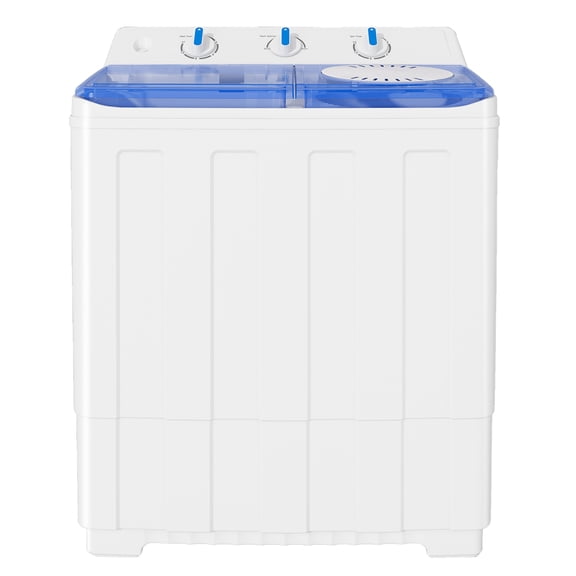 TABU Portable Washing Machine,17.6lbs Compact Twin Tub Washer & Dryer with Drain Pump,Blue