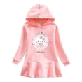 thumbnail image 3 of Vestido estampado de dibujos animados de Hello Kitty para niños, sudadera con capucha sencilla a la moda, vestido, ropa para niños, falda de princesa de algodón para bebés, 3 of 4
