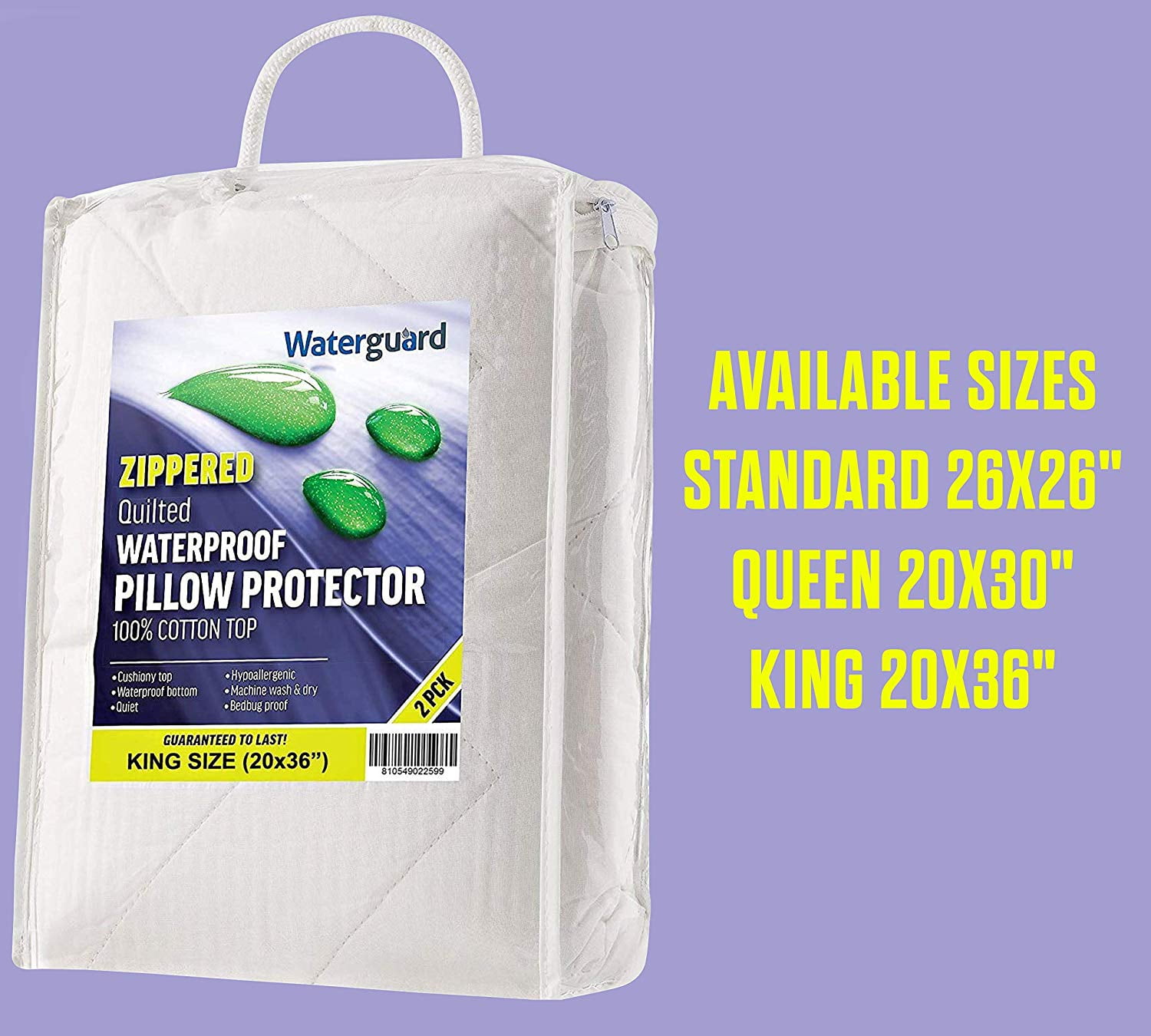 Mastertex Waterguard Waterproof Pillow Protector (Set of 2) Walmart