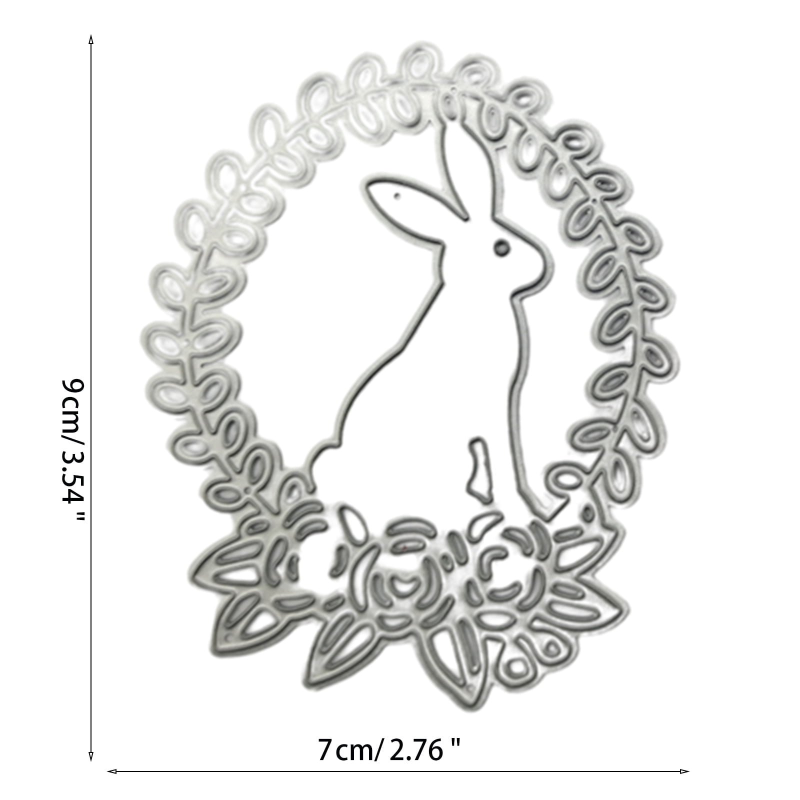 Easter Bunny Wreath Metal Cutting Dies Stencil Scrapbooking DIY Album Stamp Card