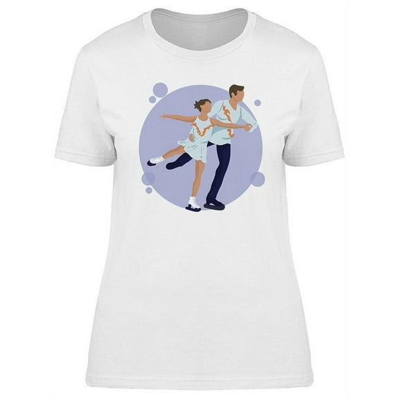 Skating Couple Design T-Shirt Women -Image by Shutterstock, Female Small