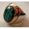 thumbnail image 2 of Malachite Mans Ring, Natural Green Malachite, Spiritual, Silver Jewelry, 925 Silver Ring, Birthday Gift, Heavy Mens Ring, Arabic Design, Ottoman Style Ring, Christmas, Turkey Mens Signet Ring, 2 of 6