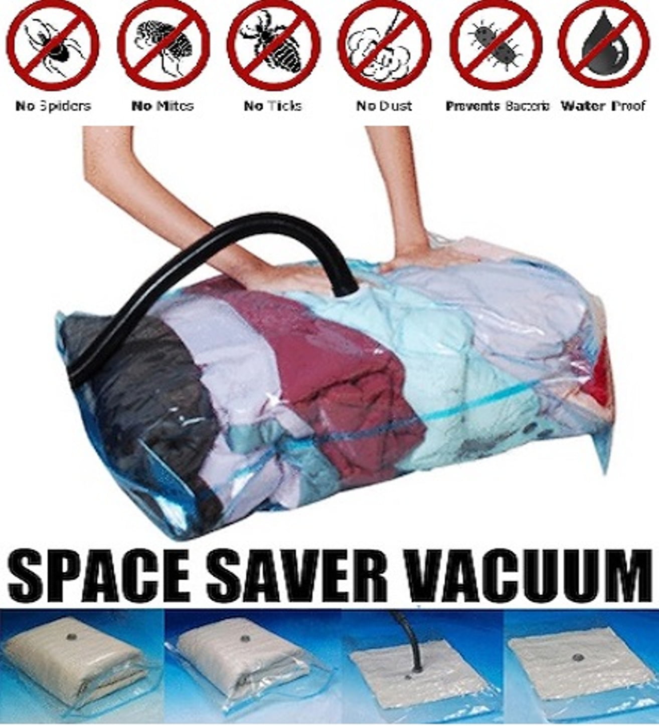 Bulk Quantity Vacuum Storage Bags Medium, Large, XL and Jumbo Sizes