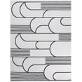 thumbnail image 2 of Unique Loom Outdoor Modern Collection Area Rug - Mod (9' x 12' Rectangle White and Black), 2 of 6