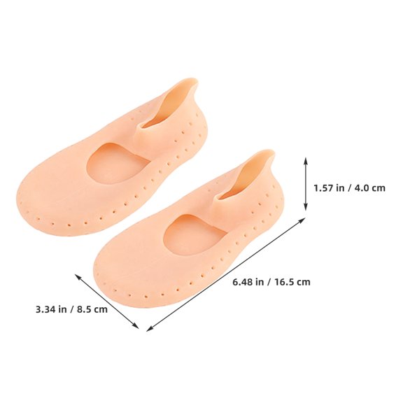 GAXIRE 2Pair Silicone Lined Socks Breathable Soft Foot Care Socks with Non Slip