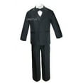 thumbnail image 3 of Baby Kid Teen Boys Formal Party 7pc Black Suits Tuxedo Color Satin Vest Tie S-20, 3 of 6