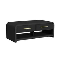 Picket House Furnishings Woodridge Coffee Table with Casters in Black with Grain