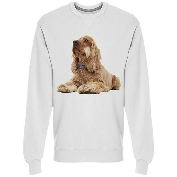 Cocker, Looking Up Sweatshirt Men -Image by Shutterstock, Male x-Large