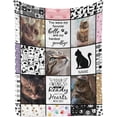 thumbnail image 3 of Custom Blanket with Photos for Cat Personalized Picture Throws for Pets Lover Customizable Blanket for Family Couple Pet Pictures 5 Photos with Name Blankets, 3 of 4