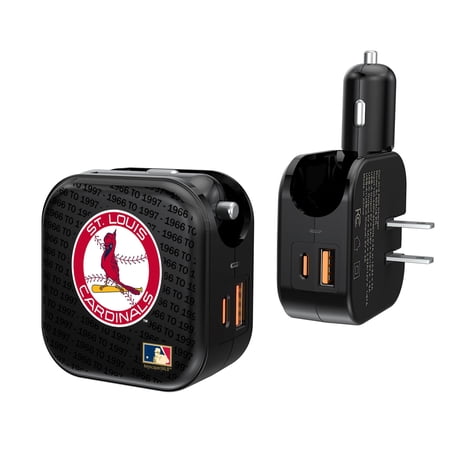 St. Louis Cardinals Team Logo Dual Port USB Car & Home Charger St. Louis Cardinals Team Logo Dual Port USB Car & Home Charger