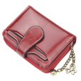 thumbnail image 5 of Wallets With Zipper Shaped Metal Buckle Heart Shaped Chain Compact And Portable (Brown), 5 of 5