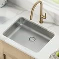 thumbnail image 2 of KRAUS Dex 25” Undermount 16 Gauge Stainless Steel Single Bowl ADA Kitchen Sink, 2 of 7