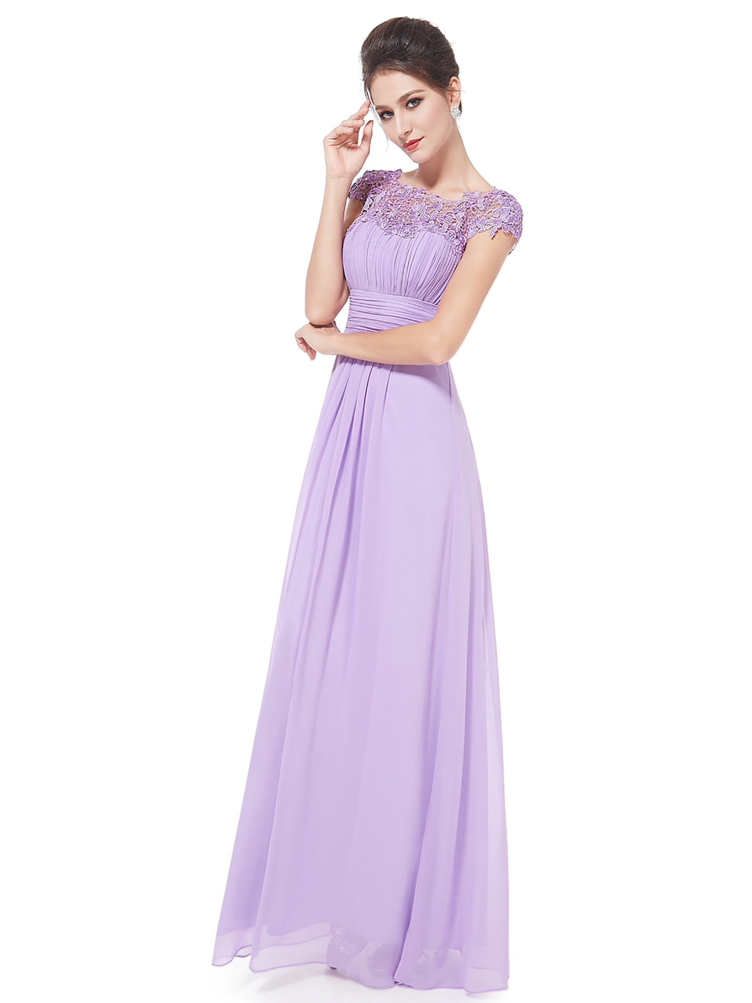 Ever-Pretty Formal Long Chiffon Lavender Holiday Gowns Bridesmaid Dresses 09993