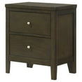 thumbnail image 3 of Clement Dark Cocoa Wood 2-Drawer Nightstand Bedside Table | Modern Bedroom Furniture | 21.75" W x 15.25" D x 26.25" H | Espresso Finish | Ample Storage, 3 of 14