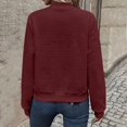 thumbnail image 5 of LUVDA Jackets for Women Waffle Knit Full Zip Long Sleeve Casual Lightweight Coats with Ribbed Trim for Fall Winter Outerwear, 5 of 8