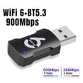 thumbnail image 2 of Adaptador WiFi USB 900Mbps Bluetooth 5.3 Inalámbrico Banda Dual 2.4G/5GHz WiFi USB Dongle Receptor Wlan para PC/Laptop, 2 of 5